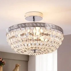 loftlampe Mondrian, 35 cm, krom, krystal^Lindby Sale