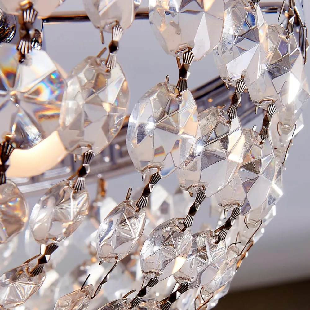 loftlampe Mondrian, 35 cm, krom, krystal^Lindby Sale