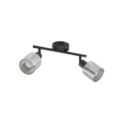 loftlampe Netty, 4 lyskilder, grå, glas^Lindby Hot