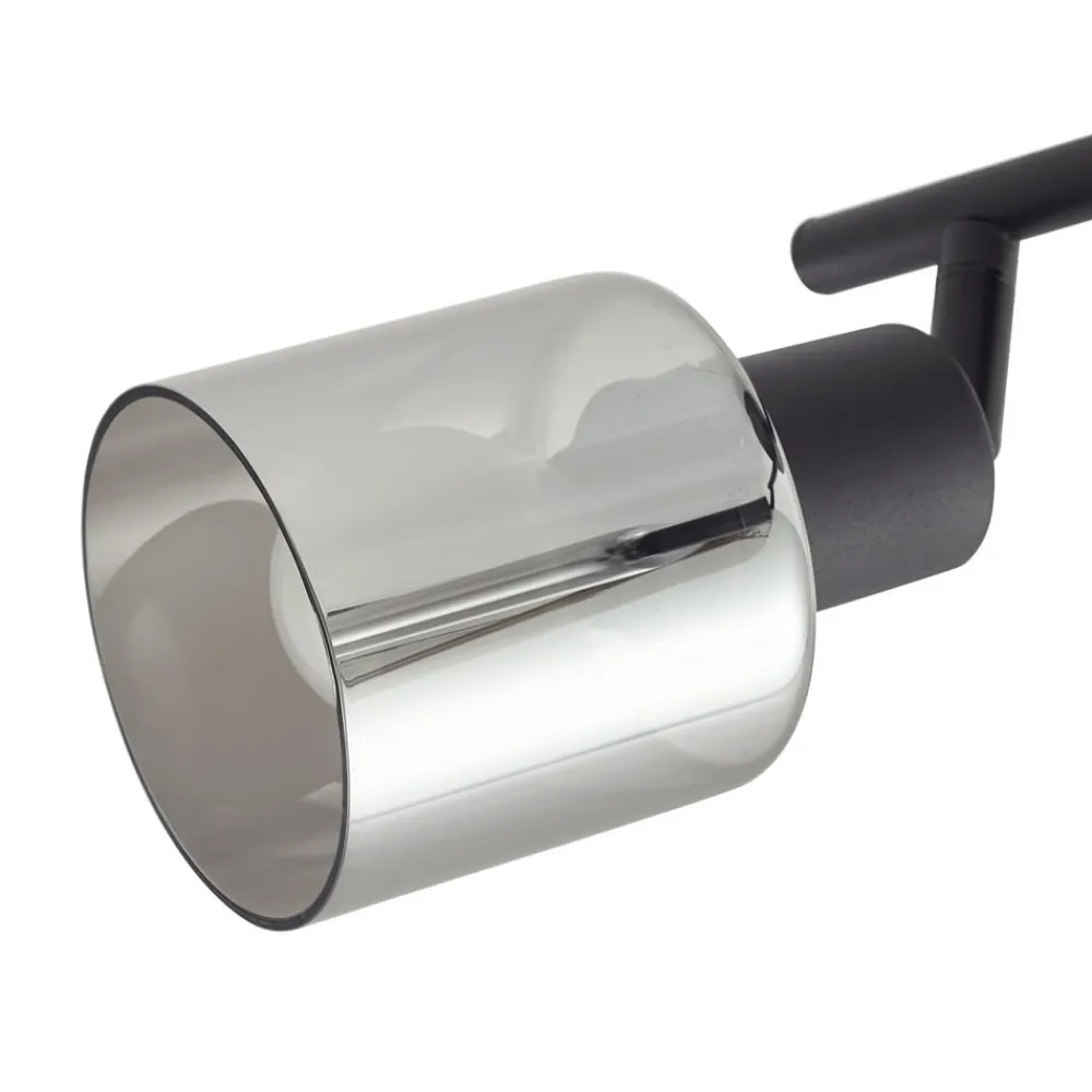 loftlampe Netty, 4 lyskilder, grå, glas^Lindby Hot