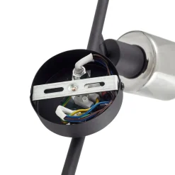 loftlampe Netty, 4 lyskilder, grå, glas^Lindby Hot