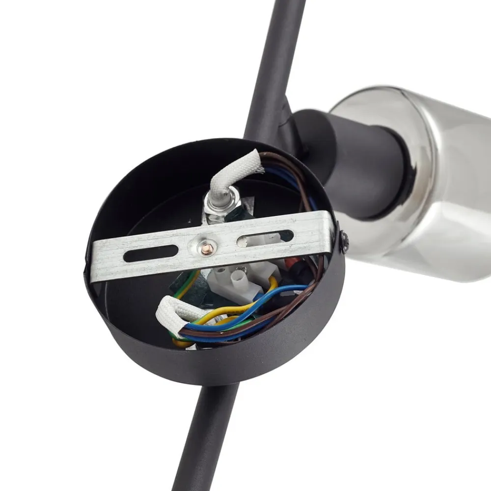 loftlampe Netty, 4 lyskilder, grå, glas^Lindby Hot