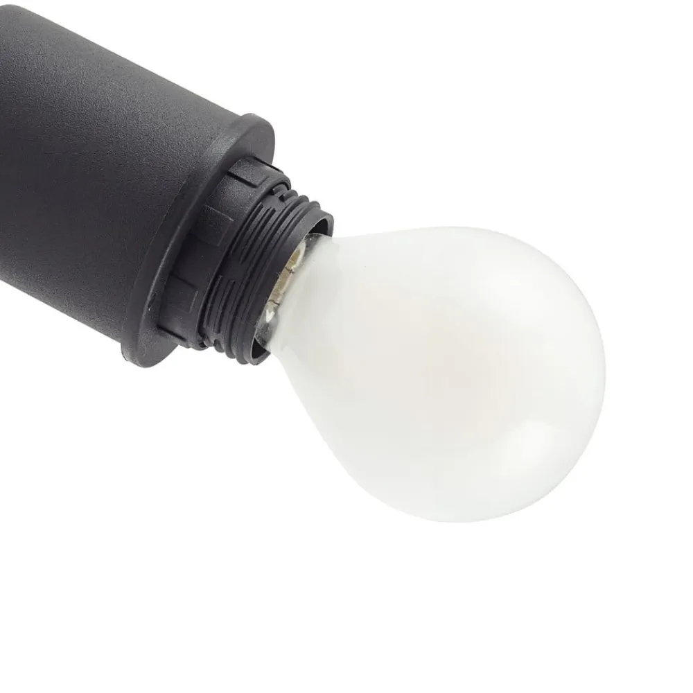 loftlampe Netty, 4 lyskilder, grå, glas^Lindby Hot