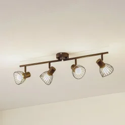 loftlampe Piena, sort, 4 lyskilder, metal, 70 cm^Lindby Online