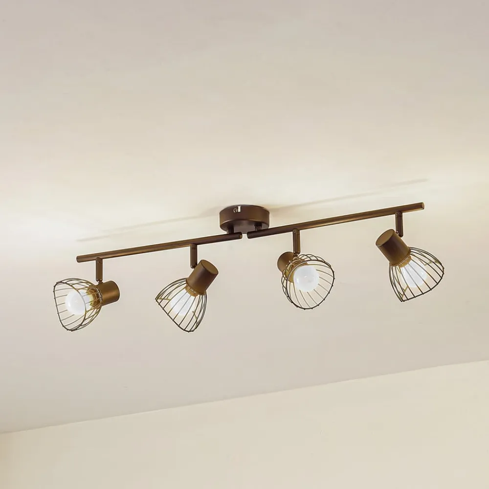 loftlampe Piena, sort, 4 lyskilder, metal, 70 cm^Lindby Online