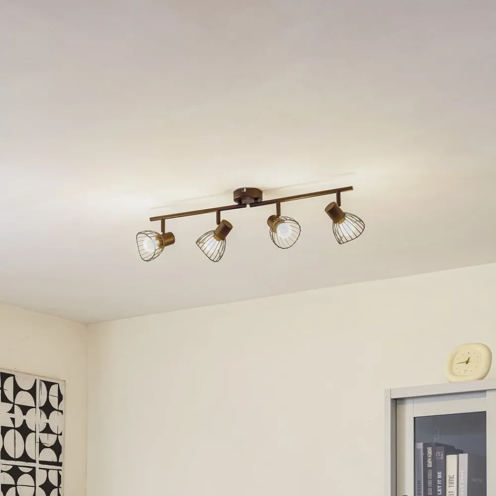 loftlampe Piena, sort, 4 lyskilder, metal, 70 cm^Lindby Online