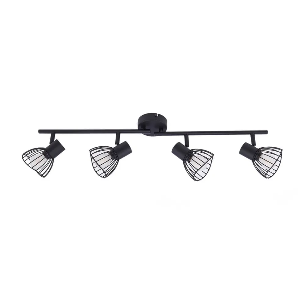 loftlampe Piena, sort, 4 lyskilder, metal, 70 cm^Lindby Online