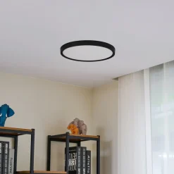 Lindby Gang|Pendellamper>loftlampe Pravin, Ø 40 cm, CCT, sort