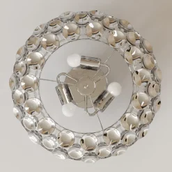 Lindby loftlampe Reza, Ø 48 cm, kromfarvet, E14