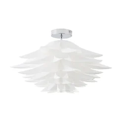 loftlampe Rimon, hvid, plast, Ø 50 cm, E27^Lindby Best