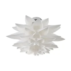 loftlampe Rimon, hvid, plast, Ø 50 cm, E27^Lindby Best