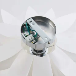 loftlampe Rimon, hvid, plast, Ø 50 cm, E27^Lindby Best