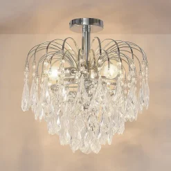 loftlampe Silino, grå, metal, Ø 40cm, E14^Lindby Discount