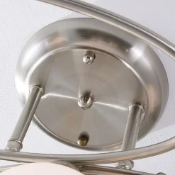 loftlampe Svean, 3 lyskilder, nikkel/hvid, glas, længde 60 cm^Lindby Sale