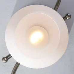 loftlampe Svean, 3 lyskilder, nikkel/hvid, glas, længde 60 cm^Lindby Sale