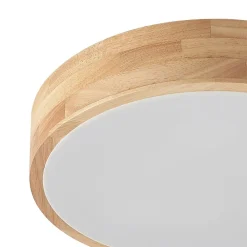 loftlampe Tanju, Ø 40 cm, 3 lyskilder, egetræ, E27^Lindby Sale