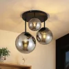 Lindby Gang|Loftlamper>loftlampe Teeja, smoke, 3 lyskilder, Ø47cm, glas, E27