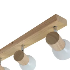 loftlampe Thorin, 67 cm, 4 lyskilder, hvid, træ, E14^Lindby Outlet