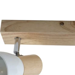 loftlampe Thorin, 27 cm, 2 lyskilder, hvid, træ, E14^Lindby