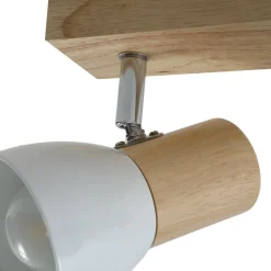 loftlampe Thorin, 27 cm, 2 lyskilder, hvid, træ, E14^Lindby