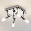 loftlampe til bad Zela, 32 cm, krom, 4 lyskilder, IP44^Lindby