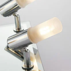 loftlampe til bad Zela, 32 cm, krom, 4 lyskilder, IP44^Lindby