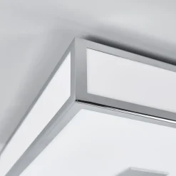 loftlampe til badeværelset Eniola, 30 cm, hvid/grå, IP44^Lindby Discount