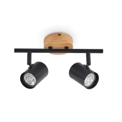 loftlampe Xiomara, 2 lyskilder, 27 cm lang, træ^Lindby Online