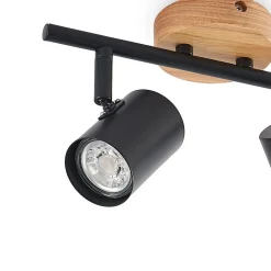 loftlampe Xiomara, 2 lyskilder, 27 cm lang, træ^Lindby Online