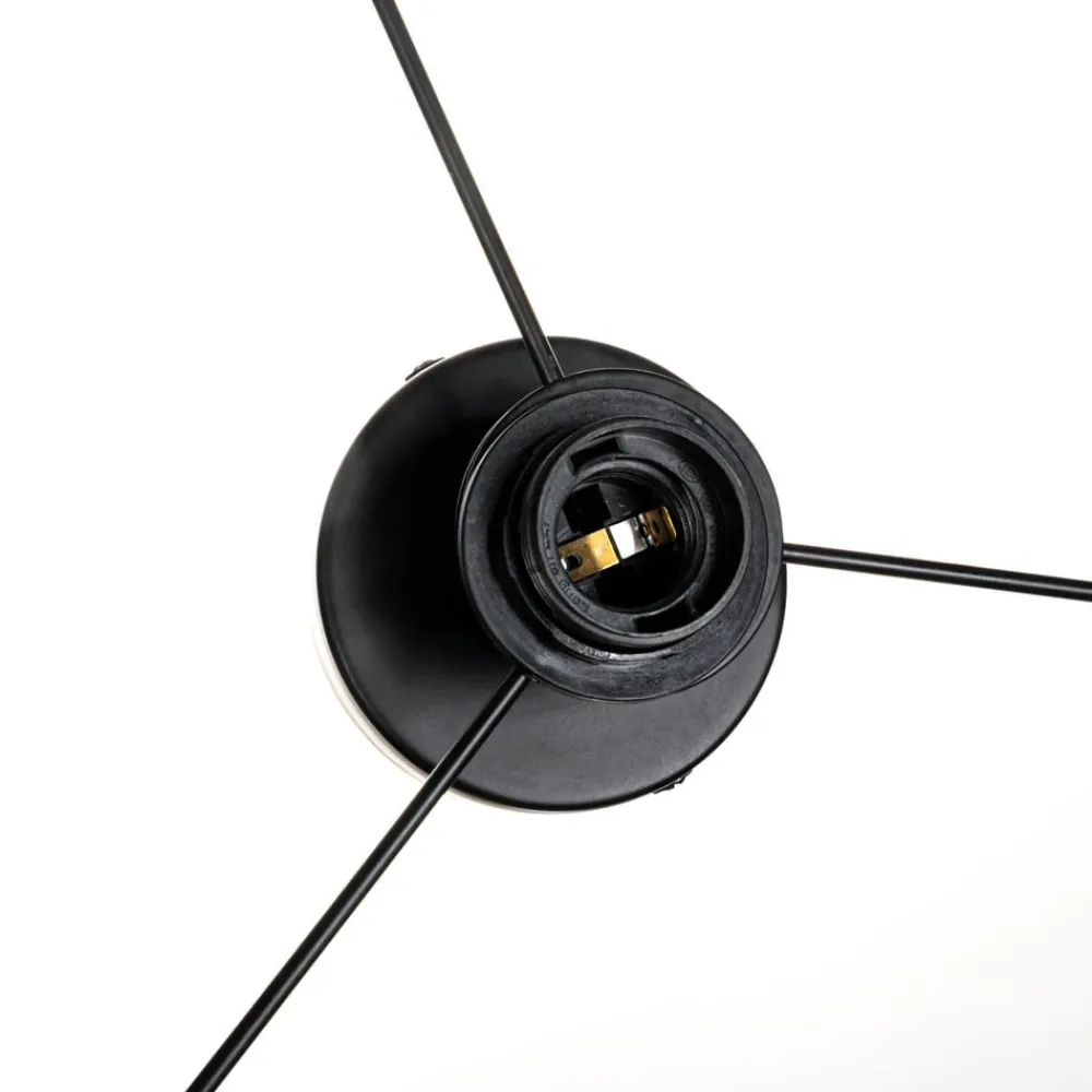 Lindby Gang|Loftlamper>Loftlampe Yaelle, Ø 40 cm, Rattan, sort, E27