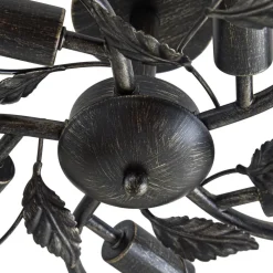 loftlampe Yos, 5 lyskilder, 58 cm, sort-guld, E14^Lindby Hot