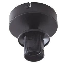 Lindby loftlampe Zehra, Ø 28 cm, røgfarvet grå, glas