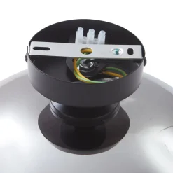 Lindby loftlampe Zehra, Ø 28 cm, røgfarvet grå, glas