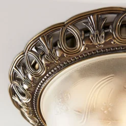 loftslampe Anni, ætset glasskærm^Lindby New