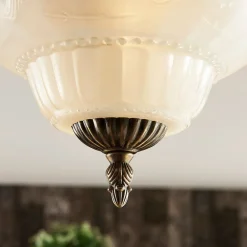 loftslampe Anni, ætset glasskærm^Lindby New