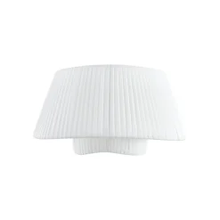 Lindby loftslampe Eryndor, hvid, tekstil, Ø 47 cm, E27
