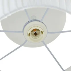 Lindby loftslampe Eryndor, hvid, tekstil, Ø 47 cm, E27