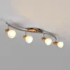Lindby Loftlamper|Loftlamper>loftslampe Marena, 4-lys, glas, træ, 83 cm lang
