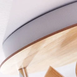 loftslampe Vivica, Ø 26 cm, krom/træ, 3 lyskilder^Lindby Outlet