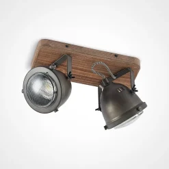 loftspot Farovi, sort, 27 cm, 2 lyskilder, GU10^Lindby Discount