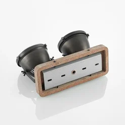 loftspot Farovi, sort, 27 cm, 2 lyskilder, GU10^Lindby Discount