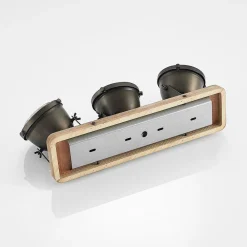 Lindby loftspot Farovi, sort, 44 cm, 3 lyskilder, træ, GU10