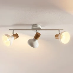 Lindby loftspot Fridolin, 50 cm, 3 lyskilder, hvid, metal