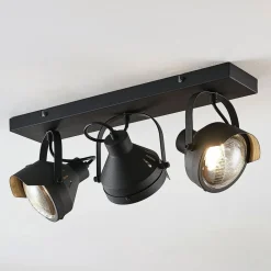 Lindby Loftlamper|Loftlamper>loftspot Henega, 52 cm, sort, 3 lyskilder