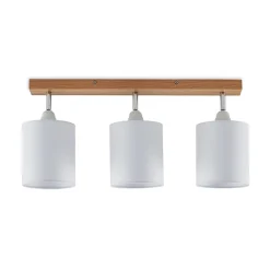 Lindby loftspot Imarin, 56 cm, 3 lyskilder, hvid, træ