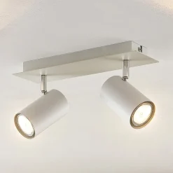 Lindby Gang|Loftlamper>loftspot Joffrey, 31 cm, 2 lyskilder, hvid, GU10