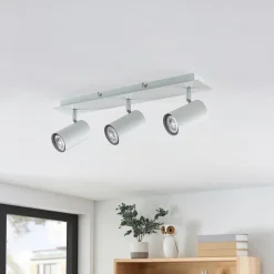 loftspot Joffrey, 49 cm, hvid, 3 lyskilder, GU10^Lindby