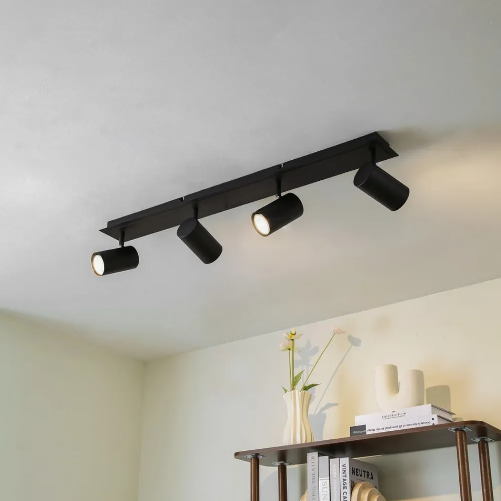 Lindby Loftlamper|Loftlamper>loftspot Joffrey, 80 cm, sort, 4 lyskilder, GU10