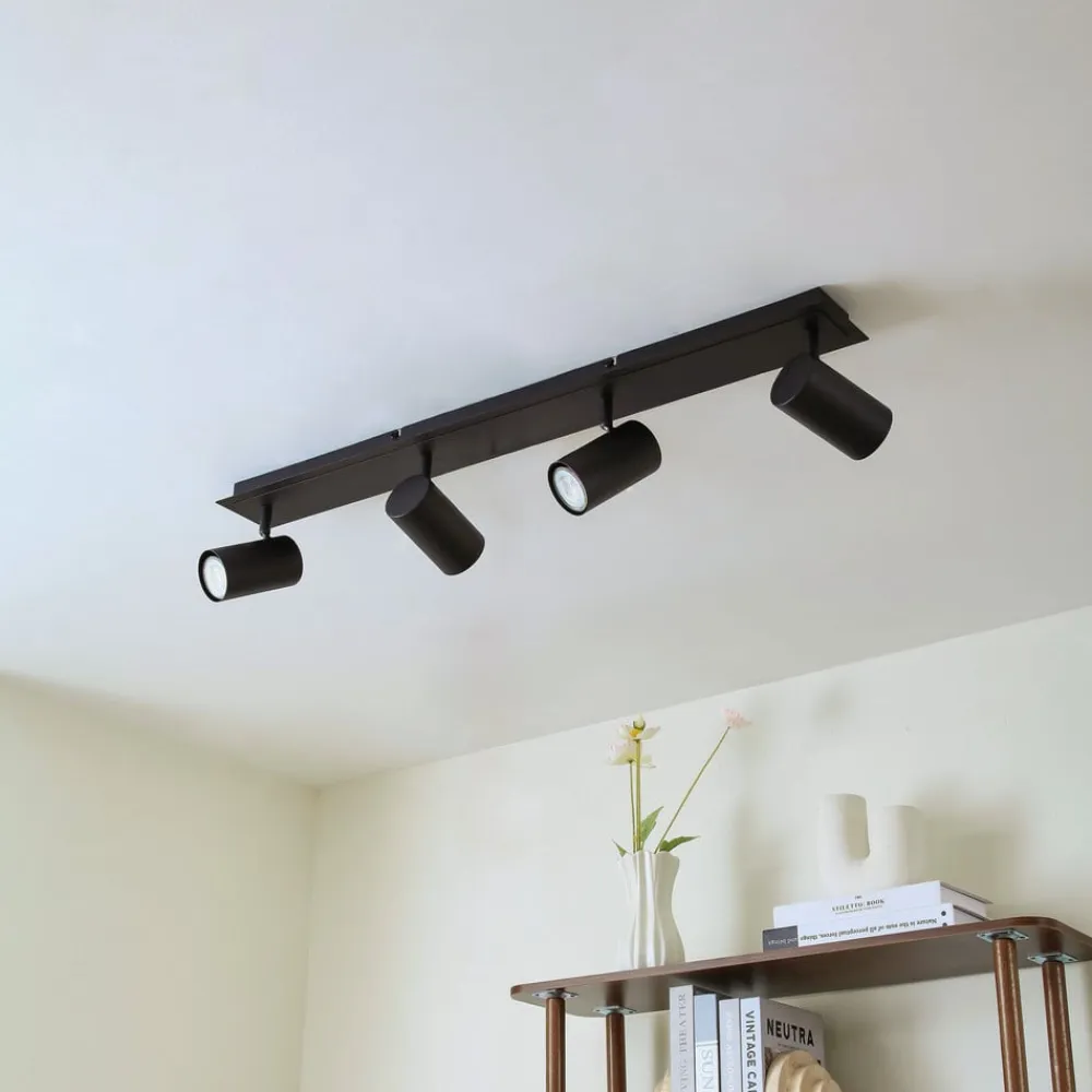 Lindby Loftlamper|Loftlamper>loftspot Joffrey, 80 cm, sort, 4 lyskilder, GU10