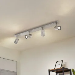 Lindby Loftlamper|Loftlamper>loftspot Joffrey, 80 cm, nikkel, 4 lyskilder, GU10